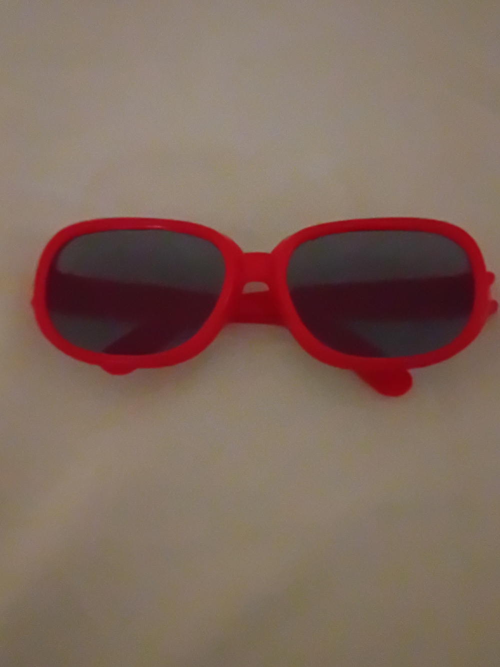 & Other Stories Red Oval Sunglasses with Dark Lenses